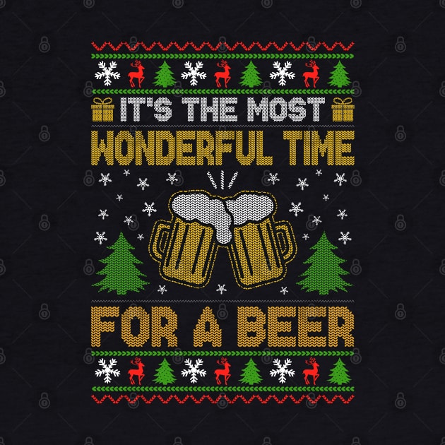 Most Wonderful Time for a Beer Ugly chritmas sweater by MZeeDesigns